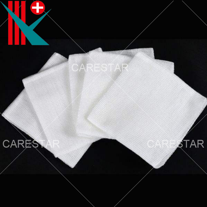 White Absorbent Sterile Gauze Swab Pack for Medical Wound Care