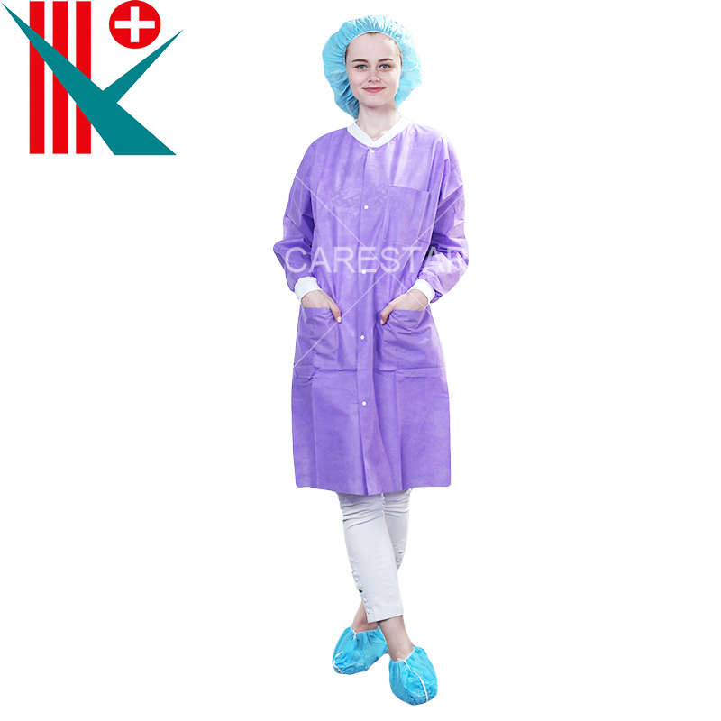 SMS Lab Coat W/ Knitted Collar, Cuff