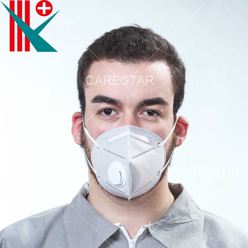 Foldable Active Carbon FFP2 / N95 Respirator with Valve